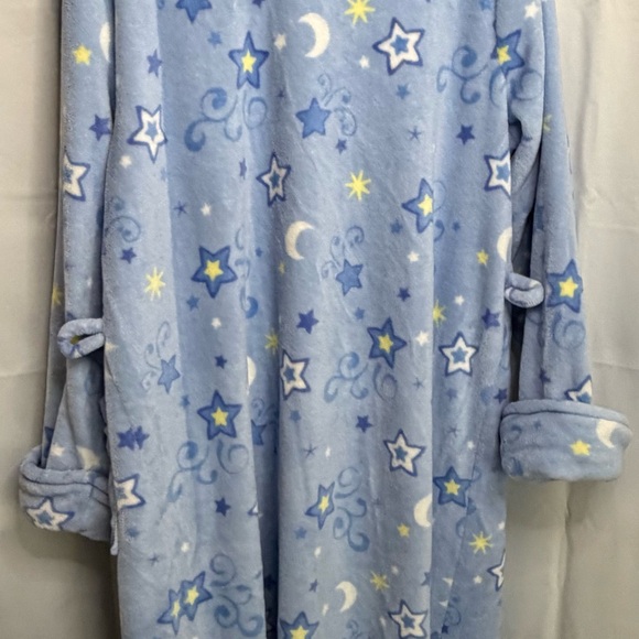 Croft & Barrow XL Plush Star Moon Robe Cozy Celestial Lounge - Picture 2 of 3
